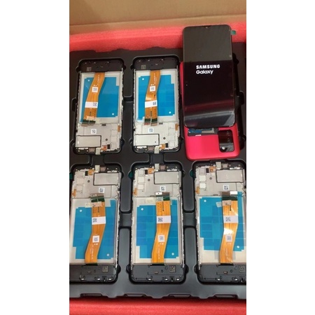 Màn hình samsung A03s Zin Hãng Liền Khung + Bo sạc + Chuông