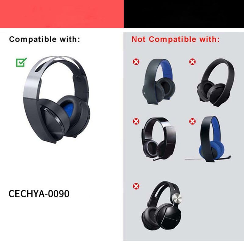 1 Cặp Đệm Tai Nghe Wili Mềm Cho Tai Nghe Sony Ps4 Platinum Cechya-0090