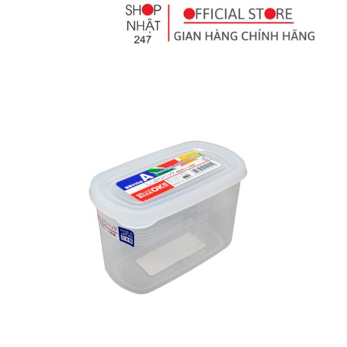 Hộp nhựa nắp kín hình chữ nhật 630ml Nakaya Nội địa Nhật Bản