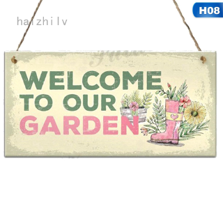 Bảng Gỗ Treo Cửa In Chữ my. my. my Garden Phong Cách Vintage