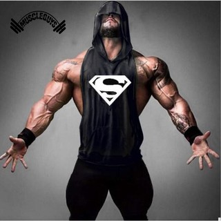 Áo tank top gym nam - áo ba lỗ tập gym nam có nón