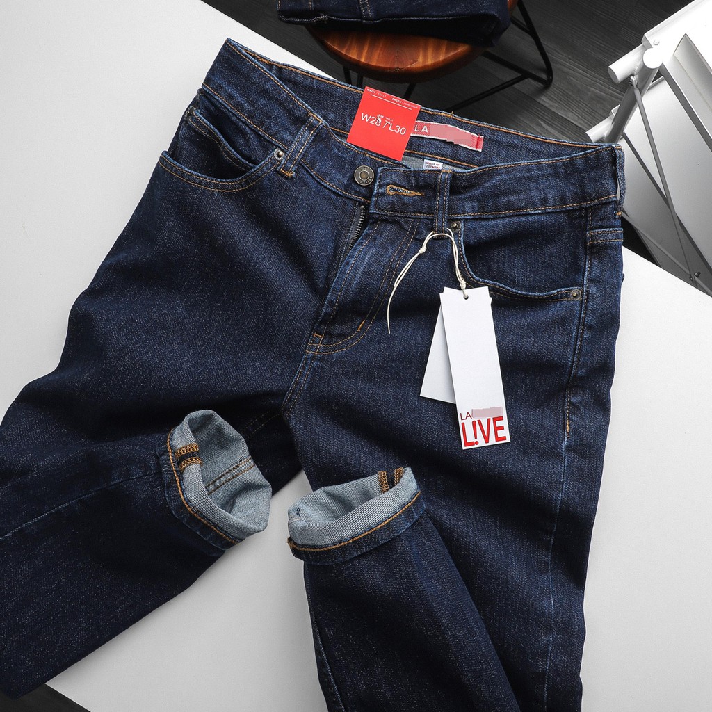 Quần Jean Nam LCST giặt chân xanh (Form Slimfit.chất vải co dãn,ống 15-18cm,Hàng VNXK)-210424 | BigBuy360 - bigbuy360.vn