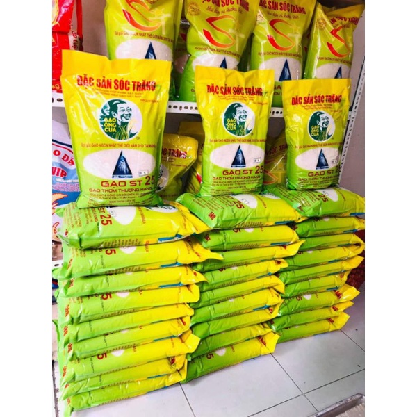 Gạo ST25 Hồ Quang Cua Hàng Chính Hãng.(Bao 5kg).