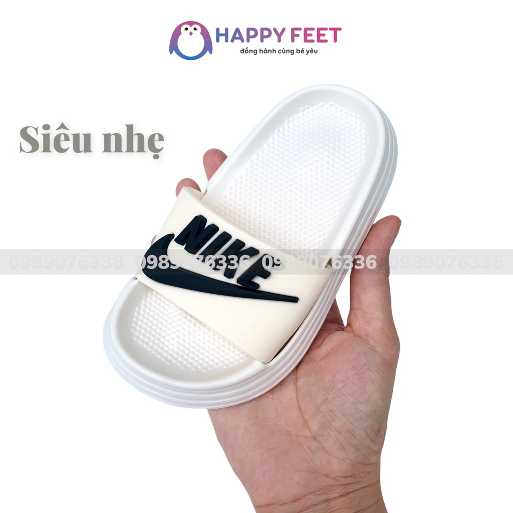 Dép lê móc ni-ke cho bé trai bé gái , dép thời trang siêu nhẹ chống trượt- Happy Feet No2128