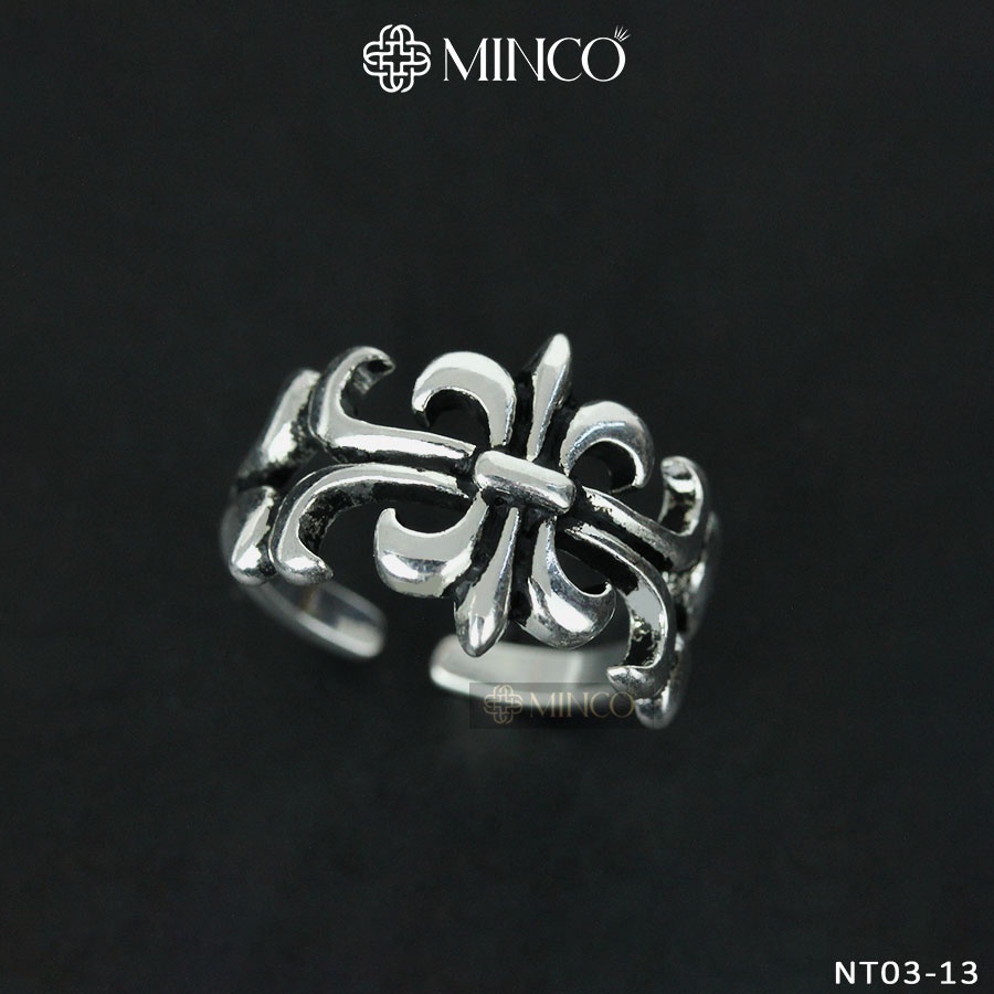 Nhẫn Nam Chrome Heart phong cách Minco Accessories tinh xảo họa tiết sắc nét NT03-13