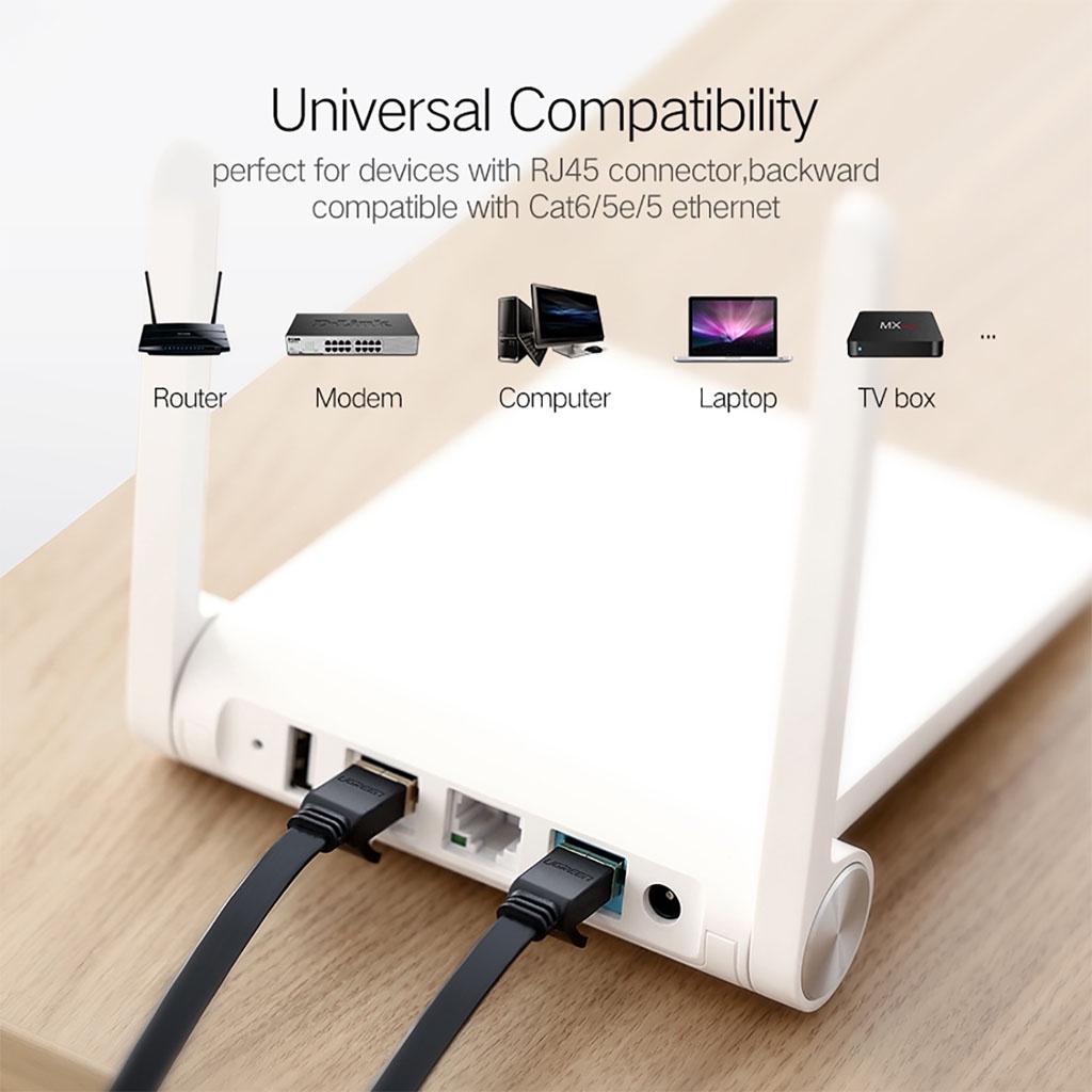 Cáp Mạng Đúc Sẵn Cat7 STP 10Gbps Dây Dẹp UGREEN NW106 Cao Cấp
