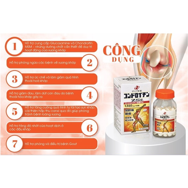 Viên Uống Bổ Xương Khớp ZS Chondroitin Cao Cấp