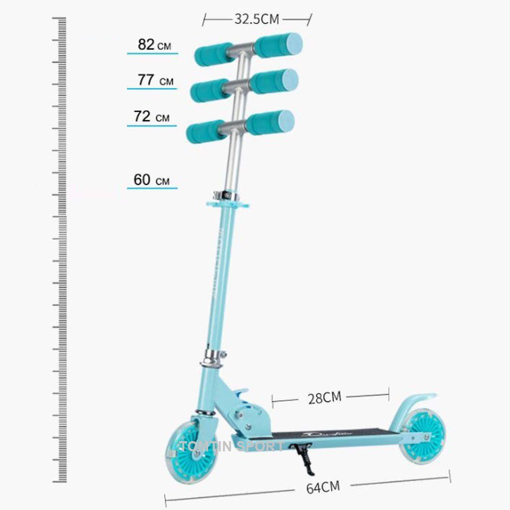 Xe scooter trẻ em cao cấp có chân trống tiện lợi chịu tải lớn đến 50kg với 3 nấc cao cho các bé từ 3-10t [TOMTIN SPORT]