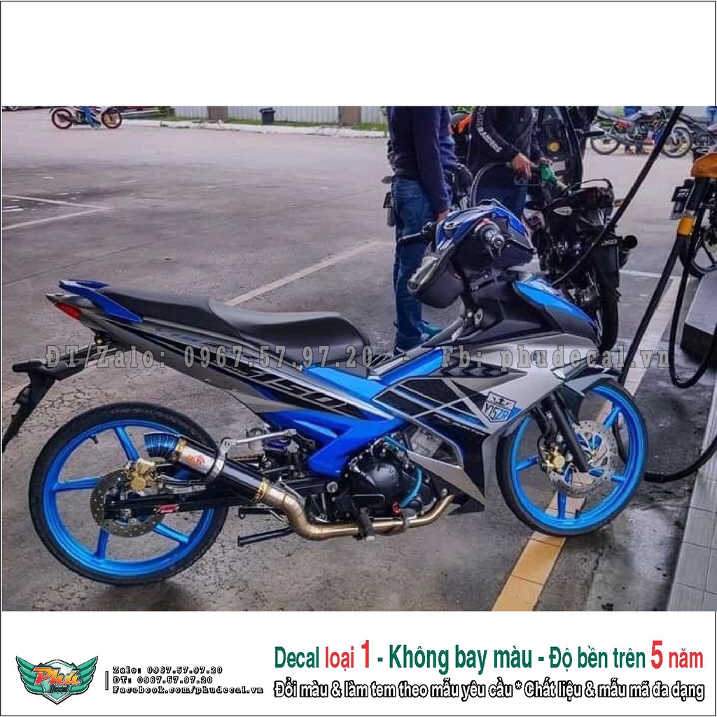 Tem rời Exciter 150 Y15 Bạc xanh (A)