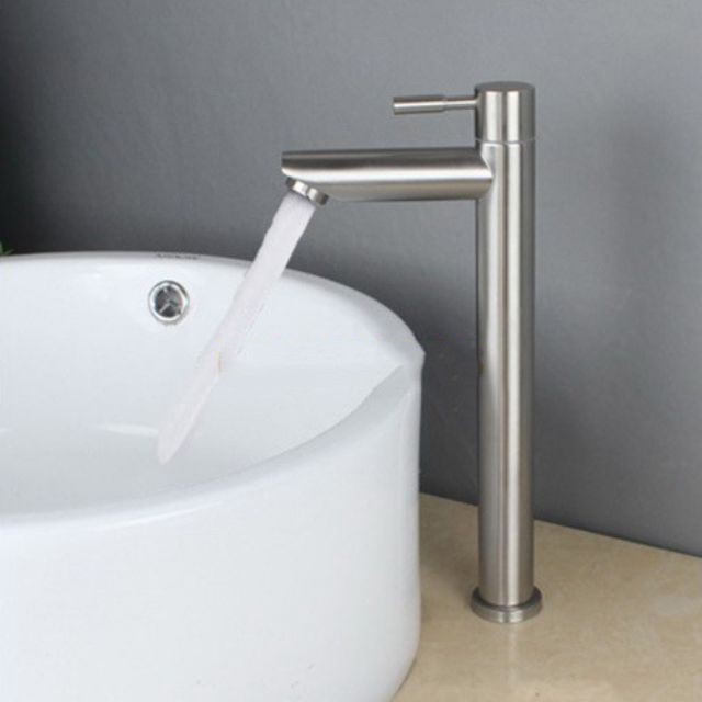 [RẺ VÔ ĐỊCH] Vòi lavabo inox 304 cao cấp - vòi rửa mặt lạnh inox tốt