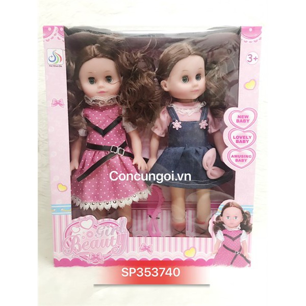 HỘP BÉ MỸ 2C ĐẦM + LƯỢC BABY, XK007-2A (Hộp)