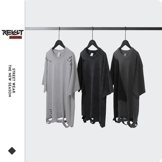 Áo thun nam nữ Unisex đẹp form rộng rách tà trơn basic, áo phông nam nữ RevoltClothes T8826