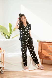 đồ bộ bambi ngắn tay lụa satin