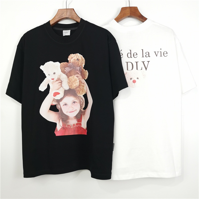 Hàng Bán Chạy Adlv Áo Thun Cotton Tay Ngắn Dáng Rộng In Hình Gấu Teddy Hoạt Hình Thời Trang Dành Cho Nam Và Nữ