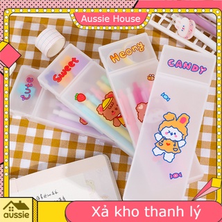 [THANH LÝ] Hộp Bút Trong Suốt Bằng Nhựa Đa Năng Size Lớn - Aussie House