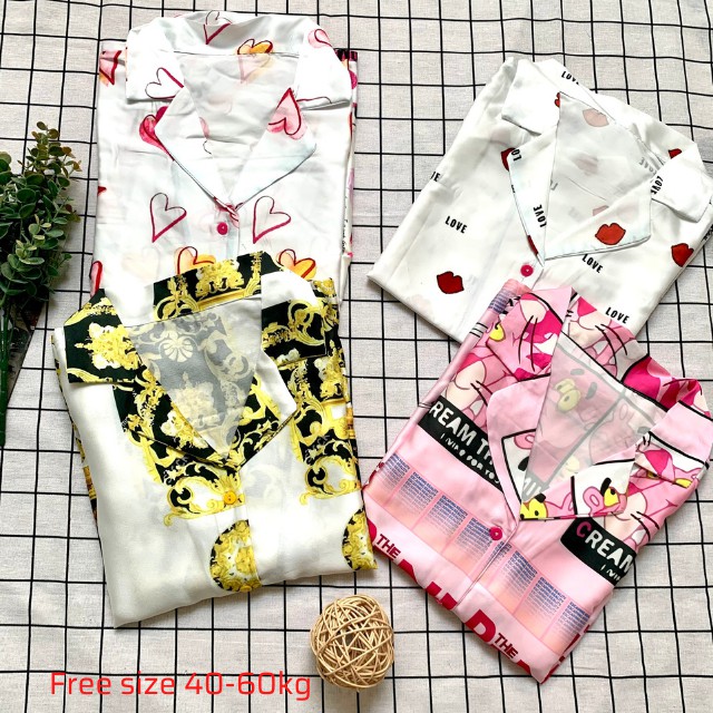 [ẢNH THẬT]🌸 Đồ Bộ Pijama🌸 - Bộ Lụa Thiết Kế Mặc Nhà Cao Cấp Quần Dài Tay Ngắn Freesize Siêu Mềm Mịn, Sang Trọng