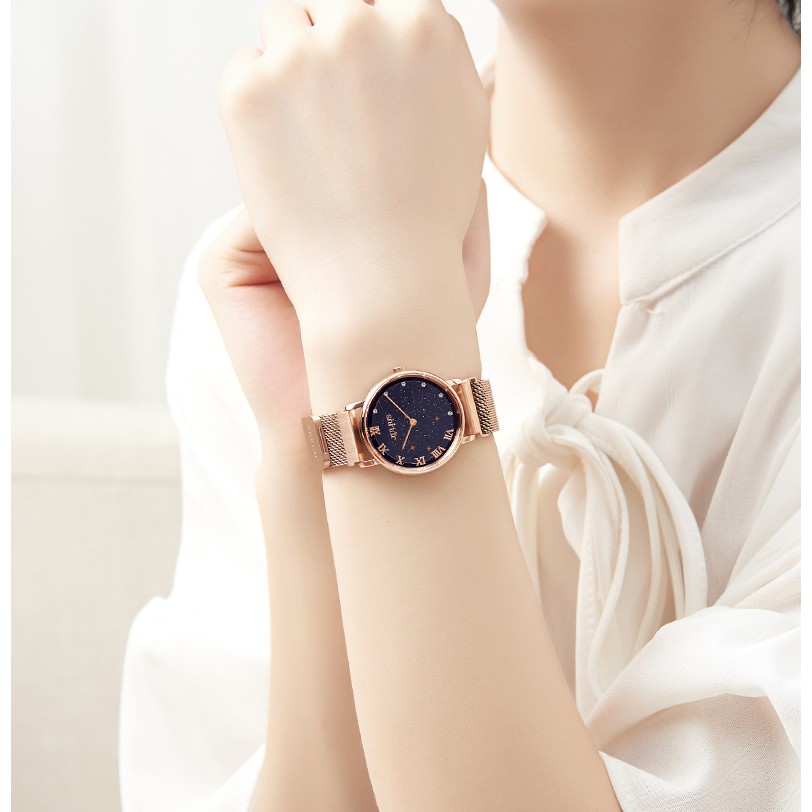 Đồng hồ nữ Julius Star Hàn Quốc JS-037 mặt kính sapphire dây nam châm