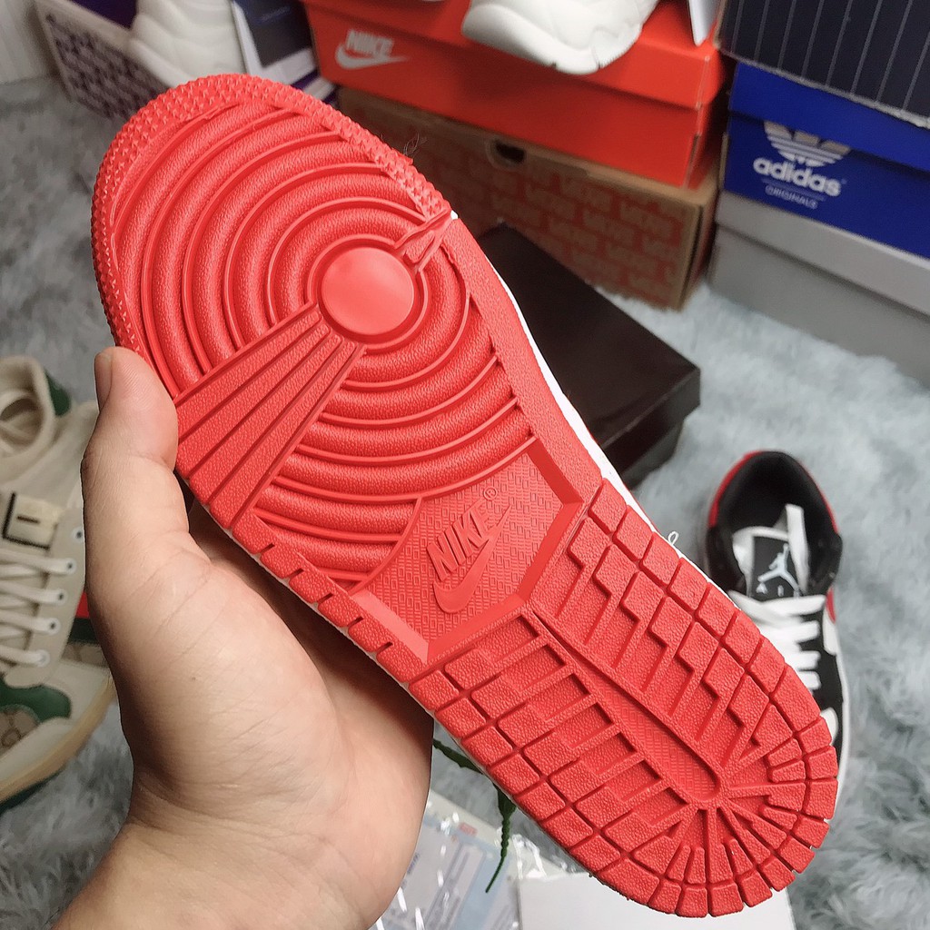 [ xả kho ] ''freeship'' Giày Jordan 1 Low Black Toe, giày jd đỏ đen thấp cổ | BigBuy360 - bigbuy360.vn
