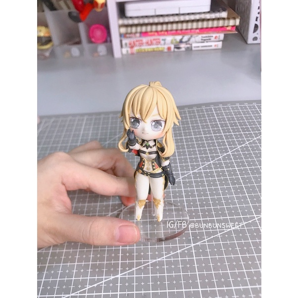 Tấm đế tròn mica cho tượng chibi, figure đất sét, standee