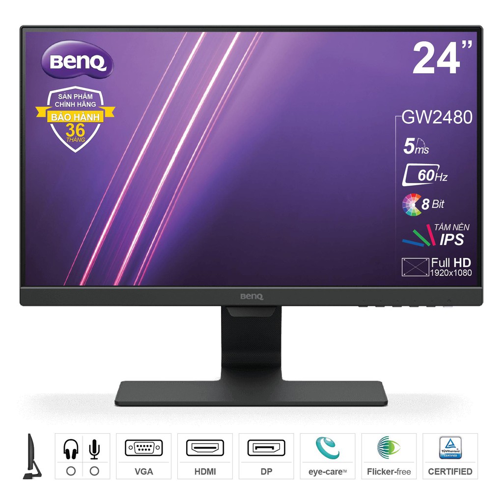 Màn hình BenQ Eye-Care GW2480 23,8 inch Full HD 1920 x 1080 5ms 60Hz- Hàng Chính Hãng | BigBuy360 - bigbuy360.vn