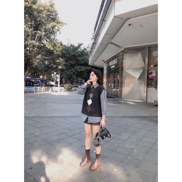 Giầy boot da phối len cá tính thời trang Hàn Quốc Nahada Shop | BigBuy360 - bigbuy360.vn