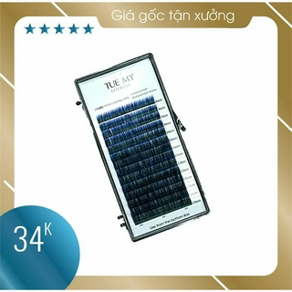 Ombre xanh dương đen - mi lụa màu classic 0.07 mix size