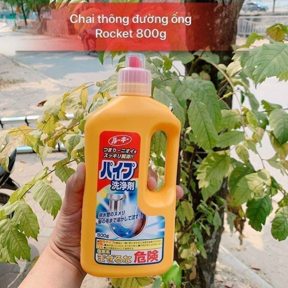 Chai thông tắc đường ống loại to 800g Rocket hàng Nhật