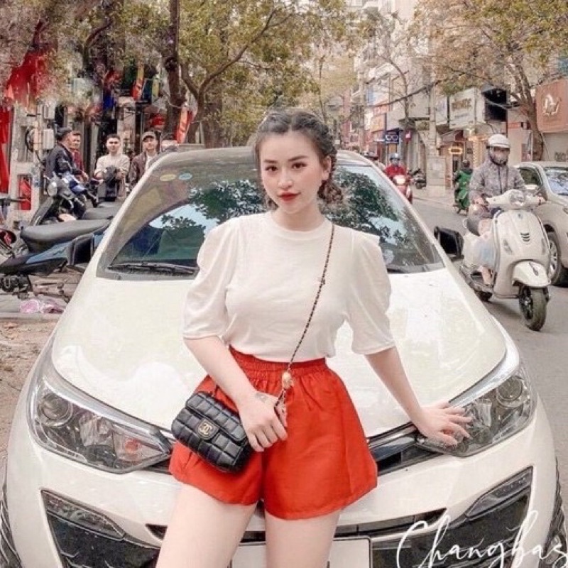 Quần short PHỒNG TACTA cạp chun trẻ trung, duyên dáng