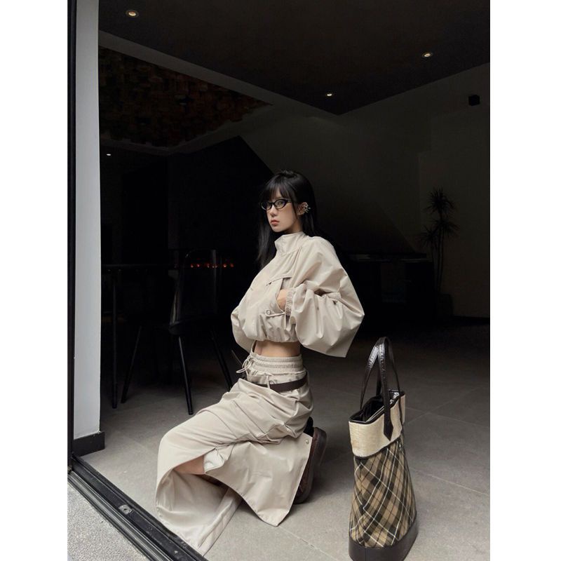 Áo Khoác Ngắn Dáng Ôm Thời Trang Thu Đông Cho Nữ