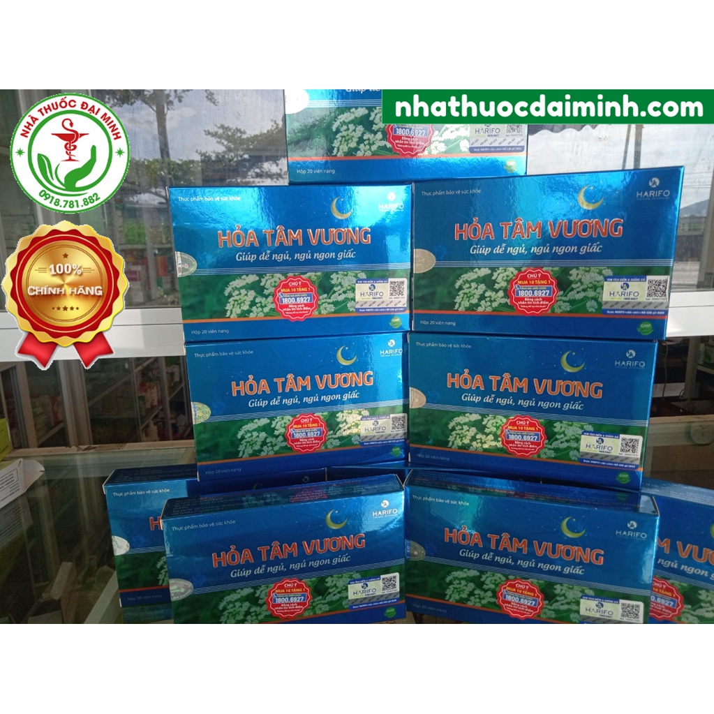 Hỏa Tâm Vương Hộp 20 Viên - Viên Uống Giúp Dễ Ngủ, Ngủ Sâu Giấc