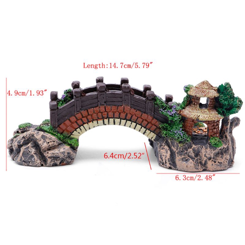 Mô hình cây cầu mini trang trí bể cá