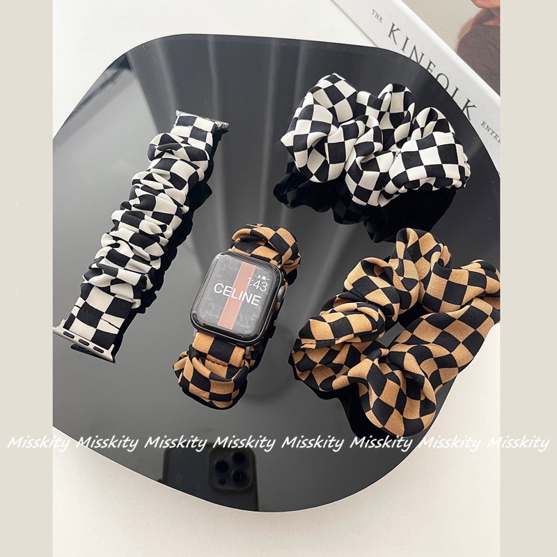 Dây Đeo Thay Thế Bằng Lông Nhung Co Giãn Cho Đồng Hồ Thông Minh Apple Watch Series 7 6 5 4 3 2 SE 41mm 45mm 42mm 40mm 44mm