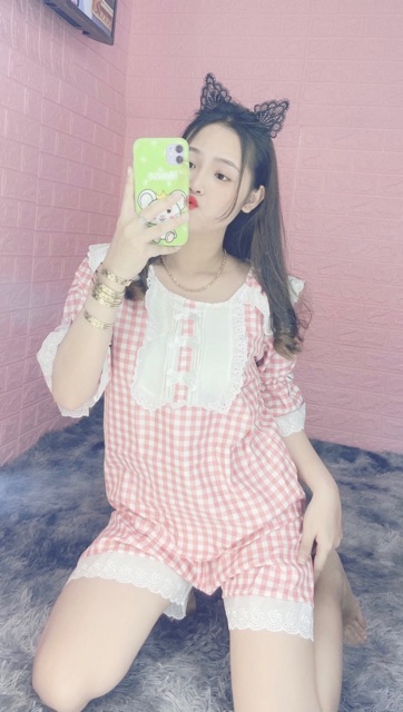 BỘ ĐỒ MẶC NHÀ TIỂU THƯ PHỐI REN SIÊU XINH FORM 40-60kg - Hàng có sẵn | BigBuy360 - bigbuy360.vn