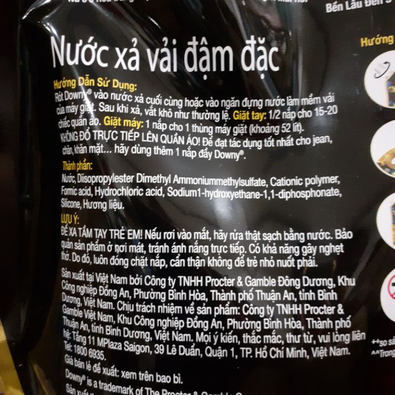 Nước xả vải Downy đậm đặc hương Cuốn hút túi 2.2 lít