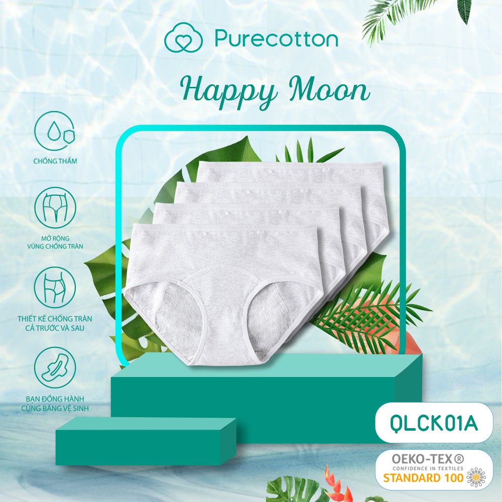 Quần lót chống tràn nguyệt san  Purecotton chống tràn kinh nguyệt Happy Moon PC031 | BigBuy360 - bigbuy360.vn