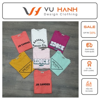 Áo phông cotton nữ họa tiết ngẫu nhiên | Shop Vũ Hạnh