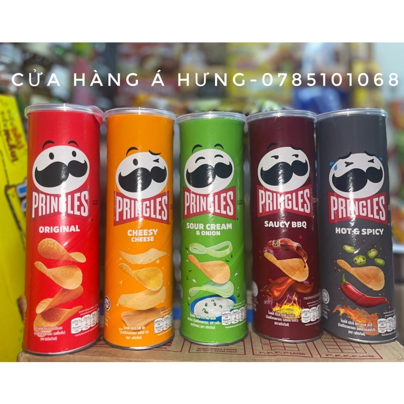 SNACK KHOAI TÂY PRINGLES MỸ LON 3 vị