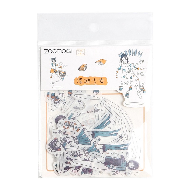 Combo 40 miếng sticker dán sổ trang trí hình nhân vật anime - VP060