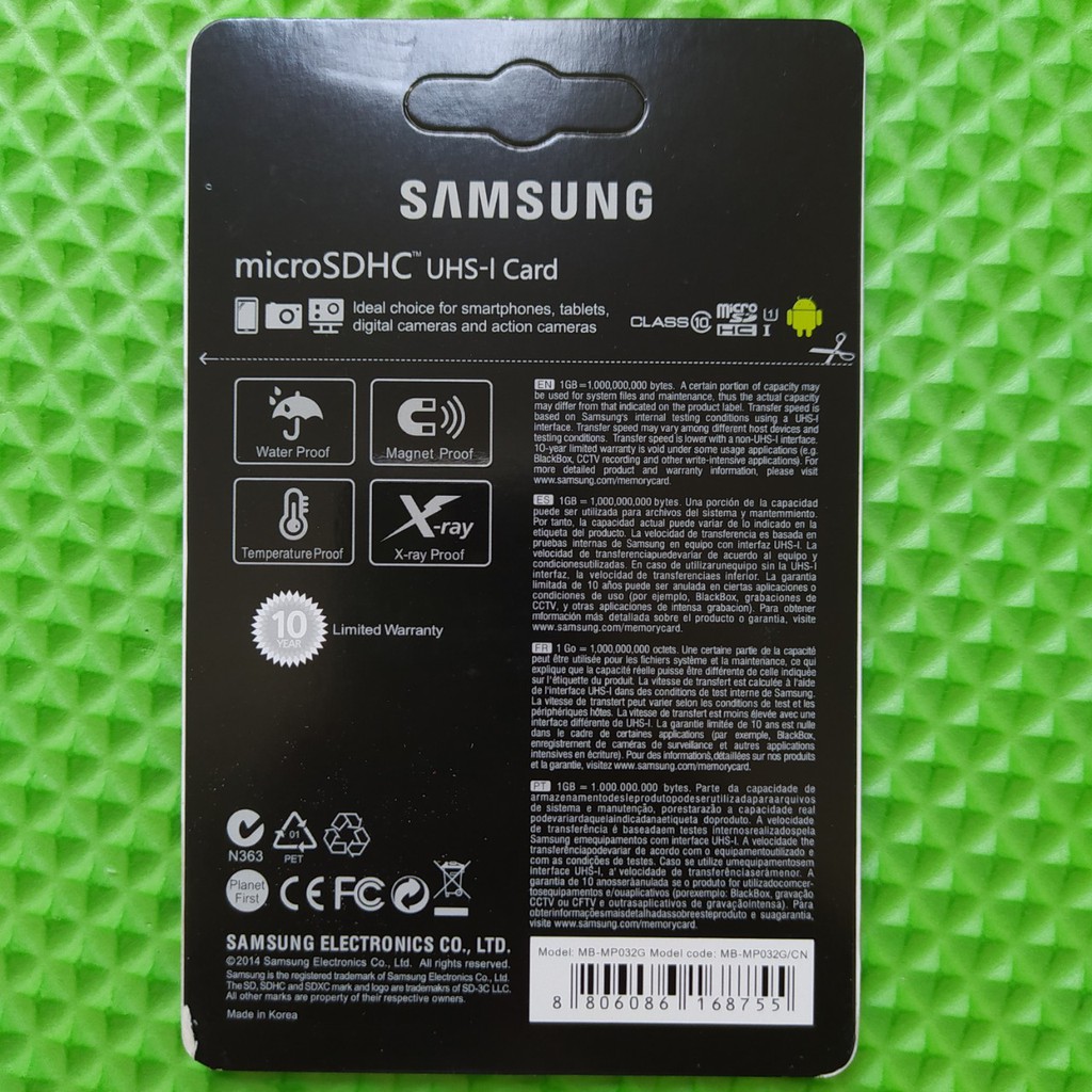 Thẻ nhớ Samsung 32GB tốc độ cao up to 95MB/s hỗ trợ quay video full HD, video 2K, video 4K