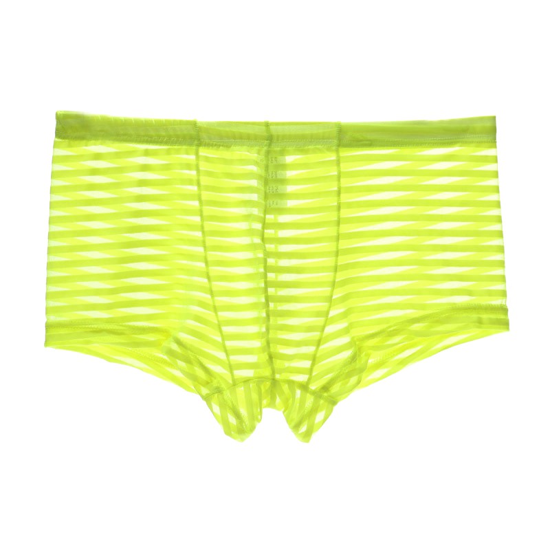 Quần Lót Boxer Nam Dạng Lưới Trong Suốt Kẻ Sọc