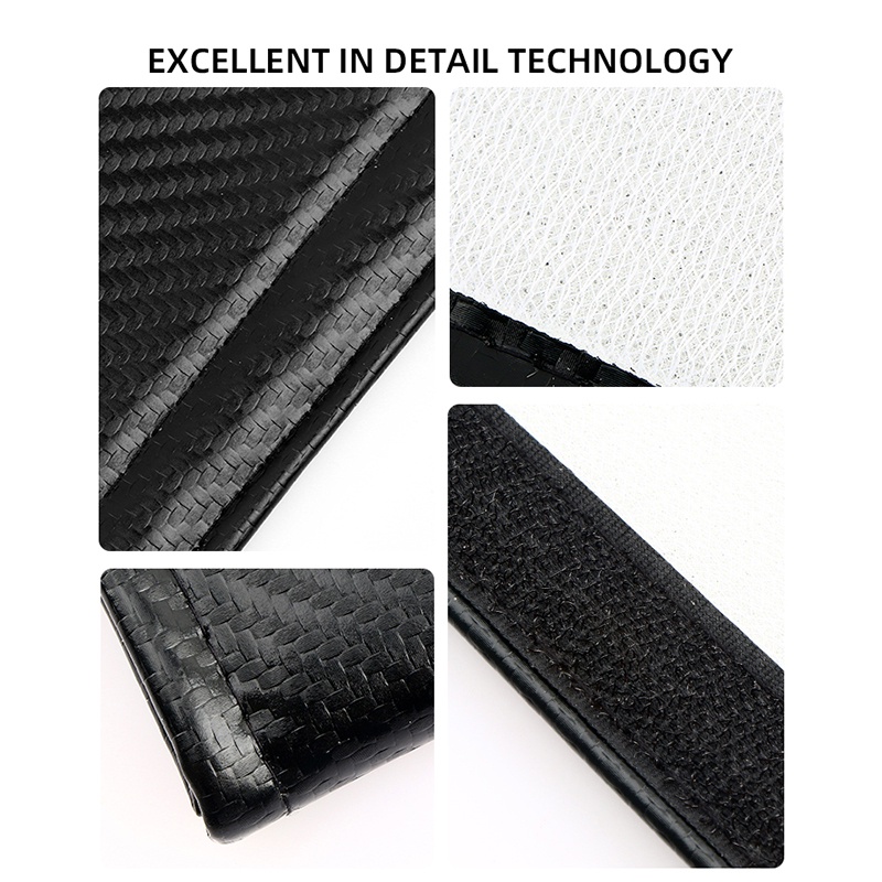 Set 2 Vỏ Bọc Dây Đai An Toàn Bằng Sợi Carbon Gắn Dây Đai An Toàn Cho Xe Hơi Fo Mitsubihsi Xpander Attrage Outlander Triton Pajero Lancer