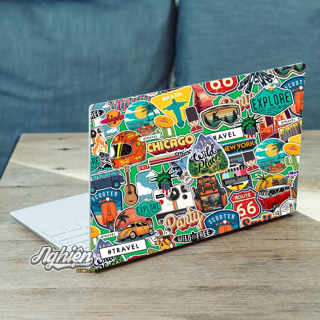 SKIN DÁN STICKERBOMB - TRANG TRÍ LAPTOP (KT 30cmx42cm) - NGHIỆN STICKER