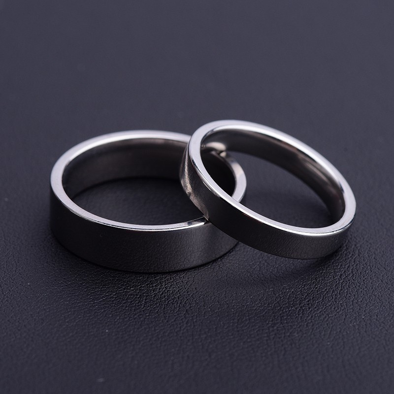 Nhẫn Nam Nữ Unisex Trơn Basic Plain Ring Asta Accessories Màu Bạc Đẹp - Nhẫn Cá Tính Titan Không Gỉ - Plain Ring Nhỏ