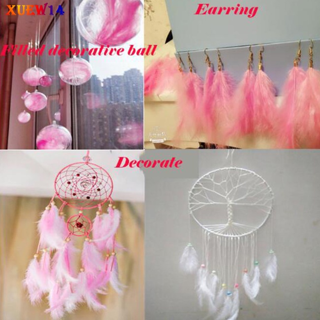 Set 50 lông vũ 4-6 inch 10-15cm nhiều màu sắc dùng trang trí