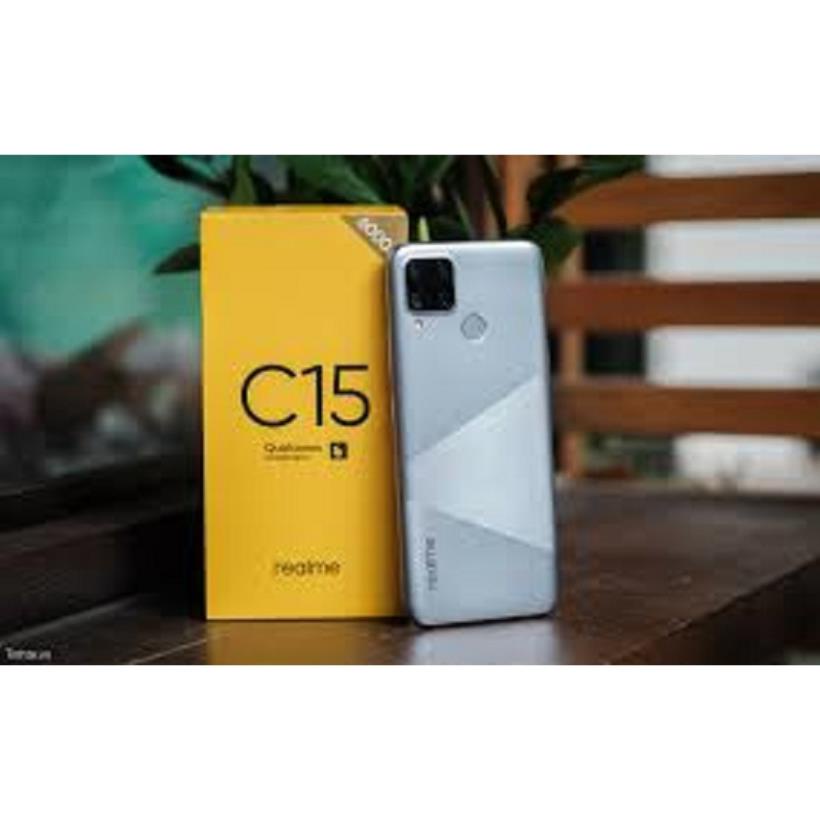 điện thoại Realme C15 2sim ram 4G rom 64G Chính Hãng, Màn hình: IPS LCD6.5&quot;HD+,  Camera sau: Chính 13 &amp; Phụ 8 MP, 2 MP,