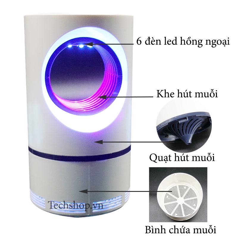 Đèn bắt muỗi thông minh thế hệ mới 2021, an toàn cho trẻ em Lochi Store