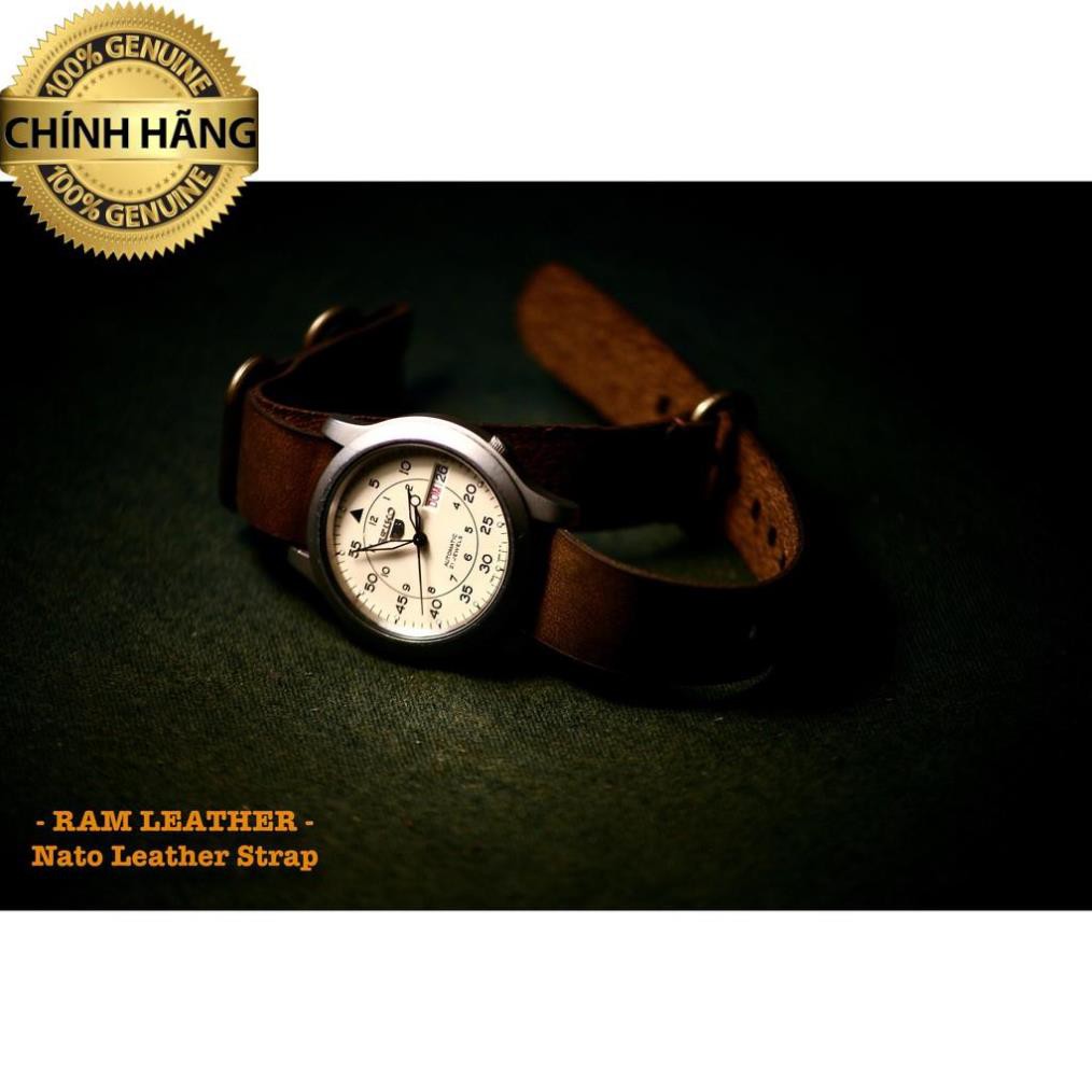 Dây đồng hồ Nato da bò - Nato Leather Strap - Full size - RAM N1 .