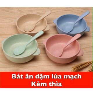 Bát ăn dặm lúa mạch kèm thìa cho bé