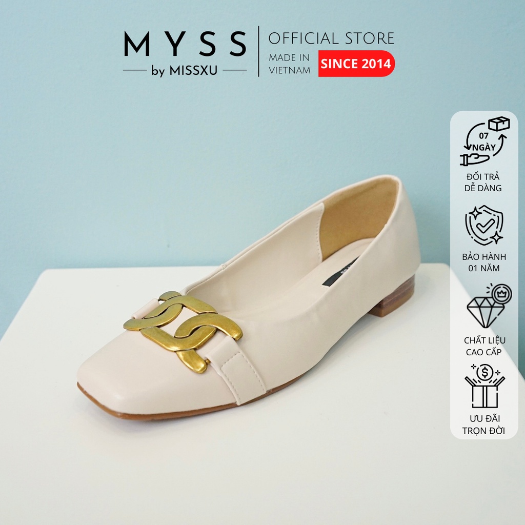Giày búp bê nữ bệt phối khoen CC thời trang MYSS - BB25