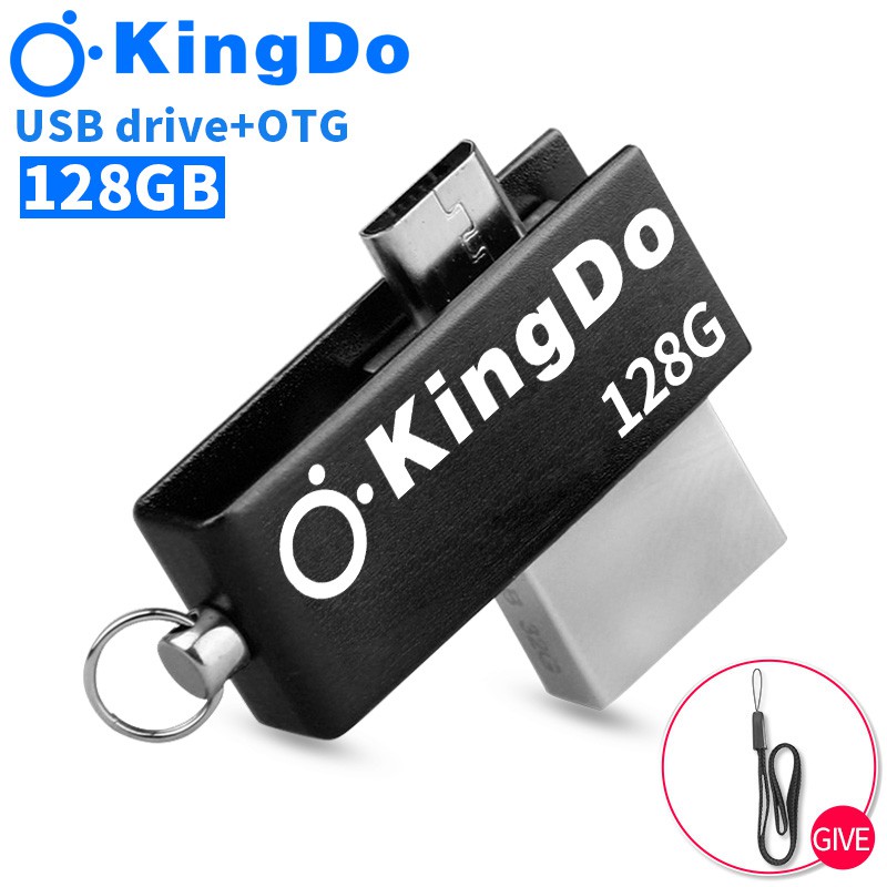 KINGDO Đĩa USB 2.0 128GB OTG Máy tính điện thoại Android Sử dụng kép